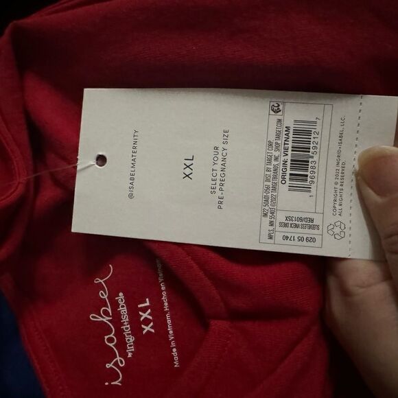 Isabel Maternity by Ingrid & Isabel Red Bodycon Maternity Dress XXL NWT - Picture 9 of 10